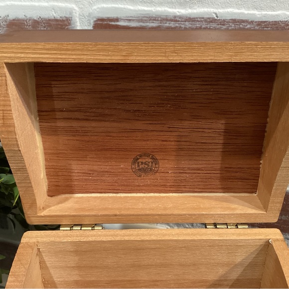 Vintage Solid Wood Index Card Box from Products Service Industries - Napa Valley - Picture 2 of 14